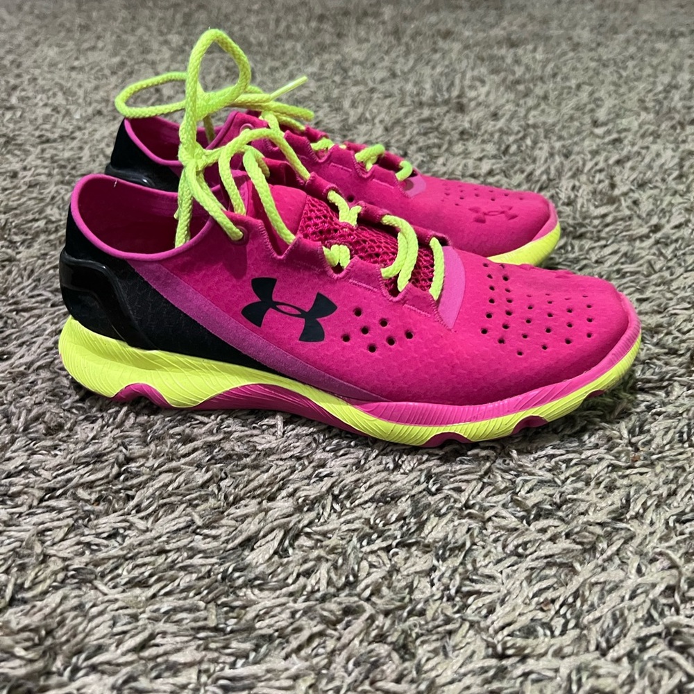 Under Armour Neon Pink sneakers!